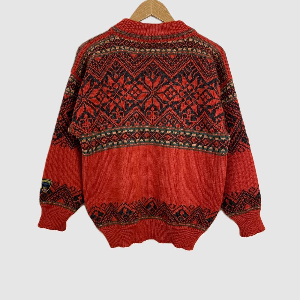Dale of Norway Vintage 1995 Thunder Bay Nordic Alpine Fair Isle Wool Sweater - Picture 2 of 11